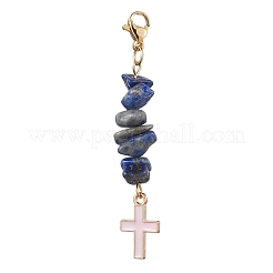 Decorazioni pendenti con pietre preziose naturali miste&nbsp;HJEW-JM01793