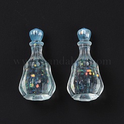 Flacon factice cabochon en résine transparente&nbsp;LS-RESI-E025-06C