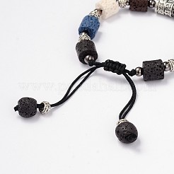 Bracciali con perline in pietra lavica&nbsp;BJEW-D325-10