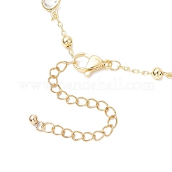 Herstellung eines Armbands aus 304 Edelstahl und Messing mit klaren Zirkonia-Elementen&nbsp;AJEW-JB01341