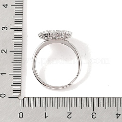 925 Ringfassung aus Sterlingsilber mit Mikropavé und Zirkonia-Design und Perlensitz&nbsp;STER-B003-12P