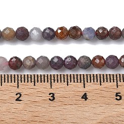 Natürliche rote Korund- / Rubin- und Saphirperlenstränge&nbsp;X-G-L651-C01-4mm