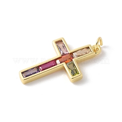 Ottone micro spianare pendenti zirconi&nbsp;KK-P294-05G