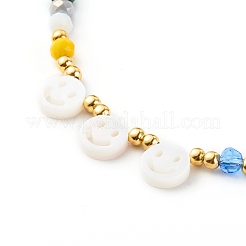 Collana di perle di vetro placcato&nbsp;NJEW-JN03530
