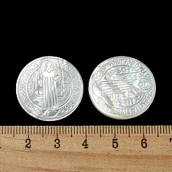 Cabochon di conchiglia bianca naturale intagliata&nbsp;SSHEL-N038-06A