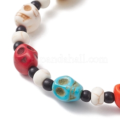 Armbänder aus synthetischem Türkis und Glasperlen&nbsp;BJEW-JB12169