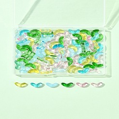 100 Stück sprühlackierte transparente Glasperlen&nbsp;GLAA-FS0002-29
