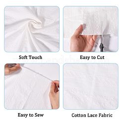 Tessuto di cotone ricamato floreale&nbsp;DIY-WH0786-55