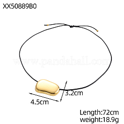 Halsketten mit Anhänger aus 304 Edelstahl&nbsp;STAS-OY017-70G