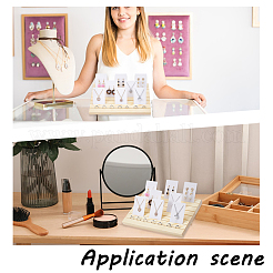 6 Stück hölzerner Displaykartenständer mit 7 Steckplätzen&nbsp;ODIS-NB0001-58