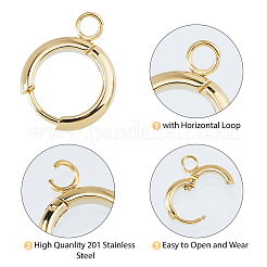 201 accesorios para pendientes de aro huggie de acero inoxidable&nbsp;FIND-DC0006-43B