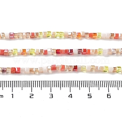 Brins de perles de verre de galvanoplastie de couleur dégradée&nbsp;X-GLAA-E042-05-B01