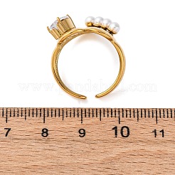 Anillos de puño ajustables de acero inoxidable 304 para mujer&nbsp;RJEW-B126-03G