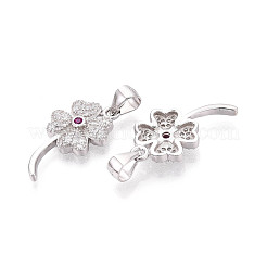 Glücksbringer 925 Sterling Silber Anhänger mit Mikropavé und klaren Zirkonia&nbsp;STER-T008-80P