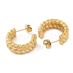 Boucles d'oreilles à tige en acier inoxydable 304 avec placage ionique (IP)&nbsp;EJEW-G395-28G