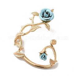 Pendientes de aleación con diseño de escalador de rosas para mujer.&nbsp;EJEW-A096-01A