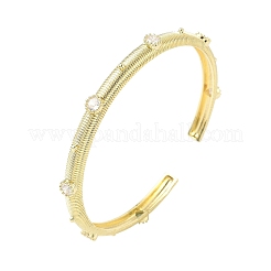 Manschettenarmbänder aus Legierung mit Strassen für Damen&nbsp;BJEW-U039-01G