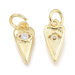 Pendentifs avec zircon cubiques à micro-pavés en laiton&nbsp;KK-P187-15A-G