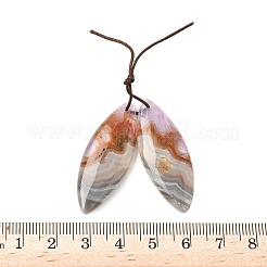Pendentifs en agate dentelle améthyste naturelle&nbsp;G-S398-03G