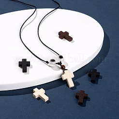 60 pièces 3 couleurs pendentifs en bois&nbsp;WOOD-LS0001-22
