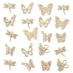 20 Stück 6 Stile Legierung mit Strass-Anhänger&nbsp;FIND-FS0004-28