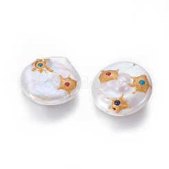 Perle coltivate d'acqua dolce perla naturale&nbsp;PEAR-F015-44