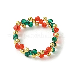 Glasringe mit Weihnachtsmotiv&nbsp;RJEW-TA00121