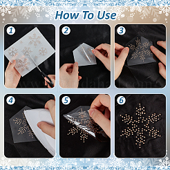 Strass hotfix motif flocon de neige&nbsp;DIY-WH0430-205D