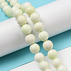 Natürliche Zitronen Jade Perlen Stränge&nbsp;G-R494-A10-03