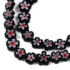 Millefiori a mano fili di perline di vetro&nbsp;LAMP-N029-017B-09