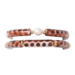 2 bracciale elastico con perline acriliche verniciate a spruzzo in 2 stili per donna&nbsp;BJEW-JB12951