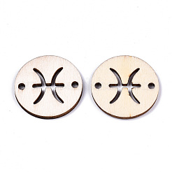 Connettori di collegamento in legno di pioppo naturale non finito&nbsp;WOOD-S045-139B-11