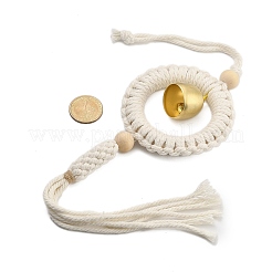 Adornos colgantes de anillo hechos a mano con cordón de algodón&nbsp;HJEW-TA00307