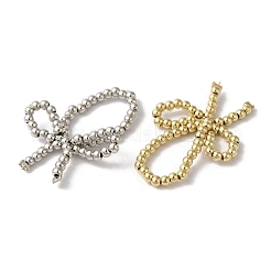 Bowknot CCB Kunststoff runde Perlen Stretchringe für Frauen&nbsp;RJEW-S412-05A