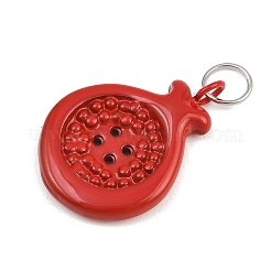 Knopfanhänger aus Edelstahl 304 mit Emaille&nbsp;SA-CBAE390-01B
