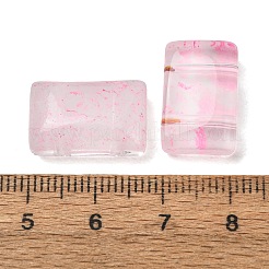 Perles de verre transparentes à peindre à cuisson à 2 trou&nbsp;GL-CBA5BF9-01E