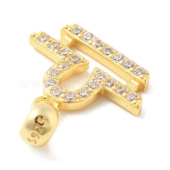 925 pendente in argento sterling con micro pavé di zirconi trasparenti&nbsp;STER-Z012-06G-12