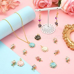 24 pz 8 stili pendenti in ottone smaltato&nbsp;KK-SZ0003-20