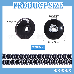 2 fili di perline di ematite sintetica non magnetica&nbsp;G-ME0001-45