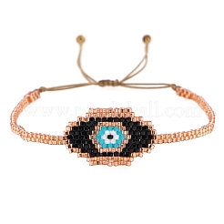 Freundschaft Böse Augen Loom Muster Saatperlen Armbänder für Frauen&nbsp;BJEW-C011-47