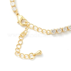 Collane girocollo in ottone con micro pavé di zirconi chiari&nbsp;NJEW-H308-02G