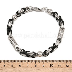 Bracelets à chaîne byzantine en acier inoxydable 201 pour femmes&nbsp;BJEW-B143-09EBP