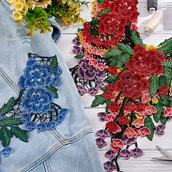 6 stücke 6 farben blumenmuster computerisierte stickerei stoff appliques&nbsp;PATC-HY0001-14