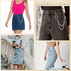 Ceintures à chaîne double couche en alliage pour pantalons&nbsp;AJEW-GF0011-93A