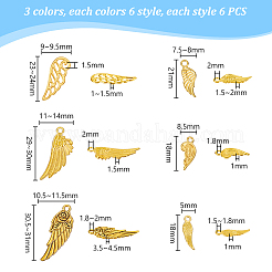 108 pièces 18 styles pendentifs en alliage de style tibétain&nbsp;TIBEP-PH0001-82