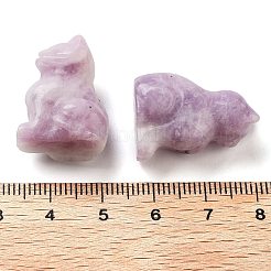 Natürliche geschnitzte Figuren aus Lepidolith/violettem Glimmerstein&nbsp;DJEW-L023-B04