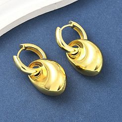 Nuggets Messing Creolen für Damen&nbsp;EJEW-U057-06B-01G