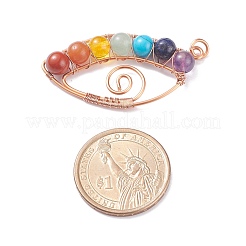 3pcs pendentifs de pierres précieuses naturelles et synthétiques&nbsp;PALLOY-JF01400