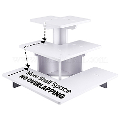Estante organizador de escritorio de regalo de PVC de 3 nivel&nbsp;AJEW-WH0609-952A-01