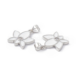 Pendentifs en laiton émaillé de placage de crémaillère&nbsp;KK-B065-05P-03